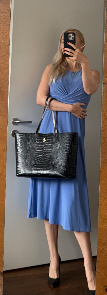 Jimmy Choo Grand fourre-tout East West gaufré au crocodile