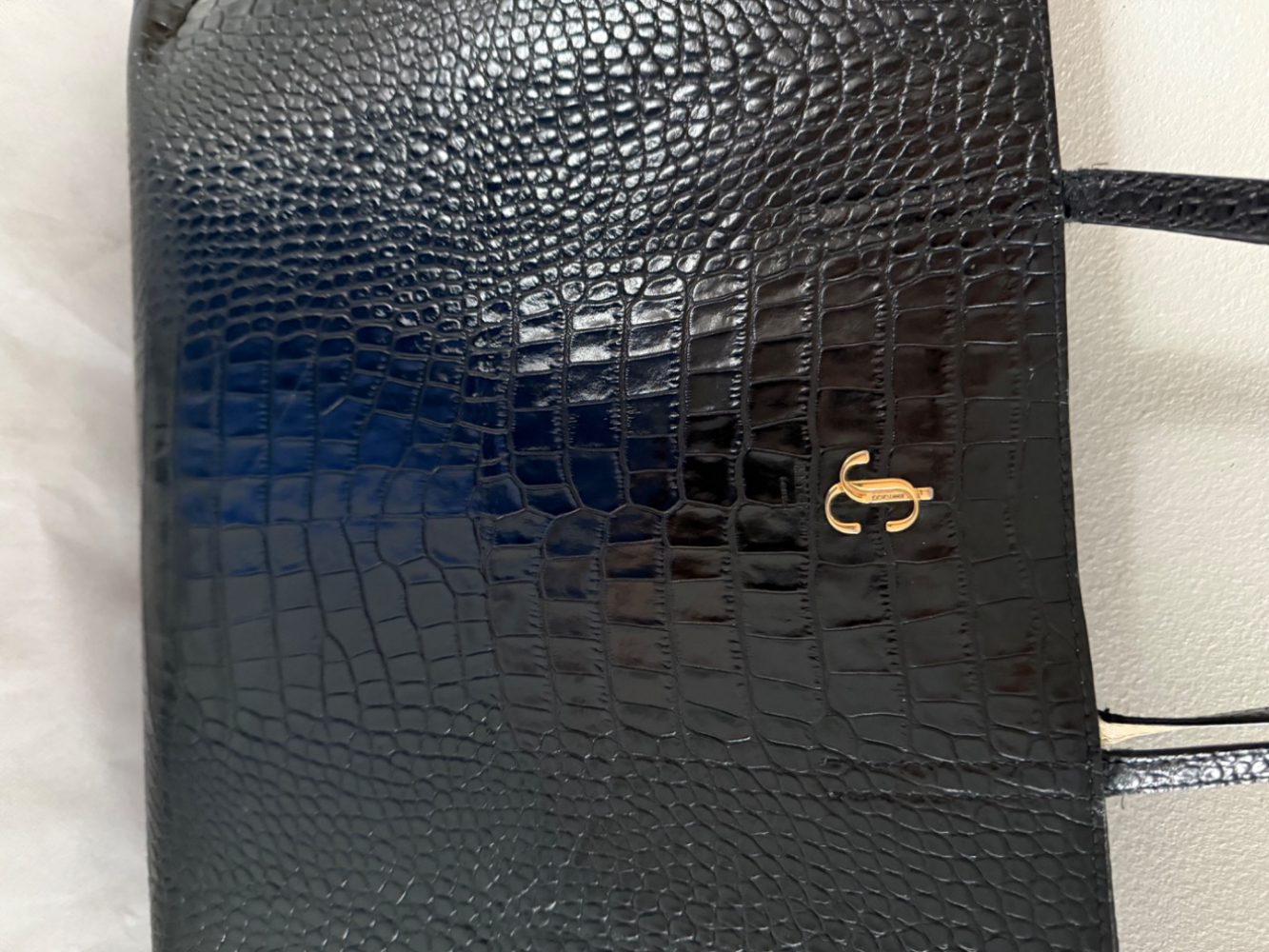 Jimmy Choo Grand fourre-tout East West gaufré au crocodile