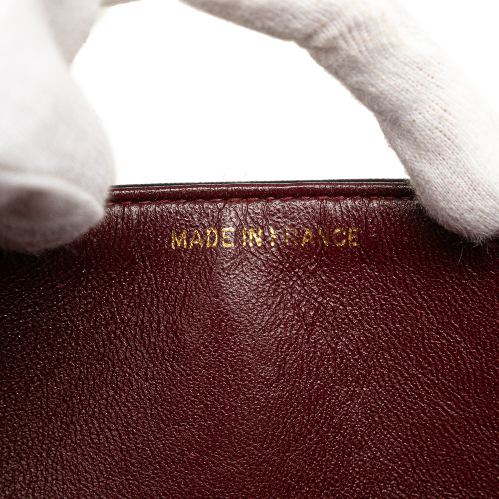 Chanel Vintage Classic Double Flap Medium Lambskin Leather Matelassè Shoulder Bag Black