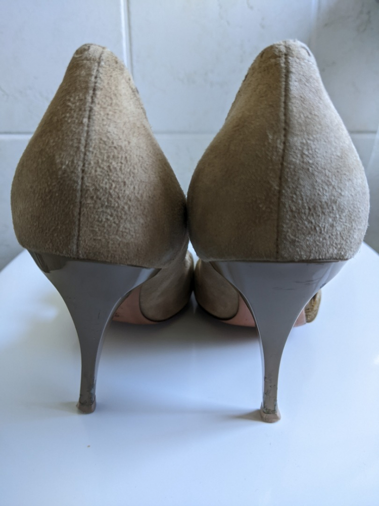 Gucci Escarpins en cuir velours et velours 40.5