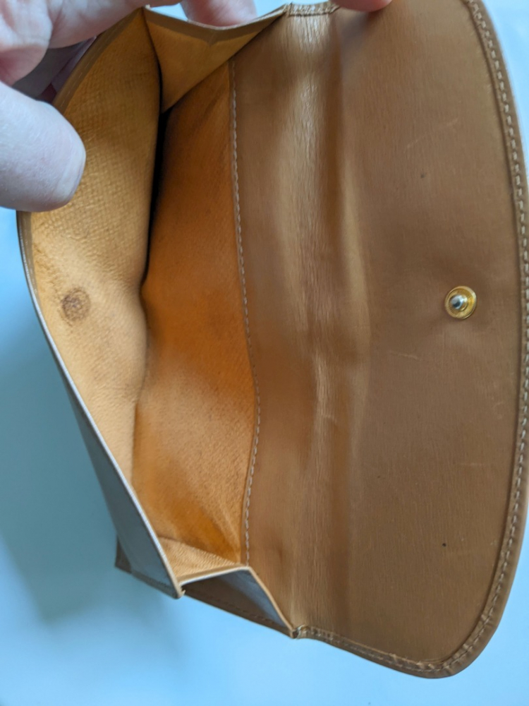 Gucci Porte-monnaie/portefeuille en cuir camel