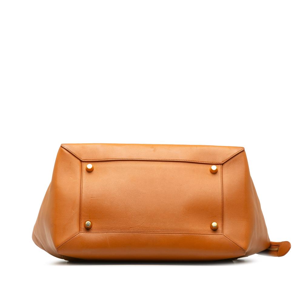 Celine B Celine Brown with Black Calf Leather MIni Bicolor Belt Bag Italy
