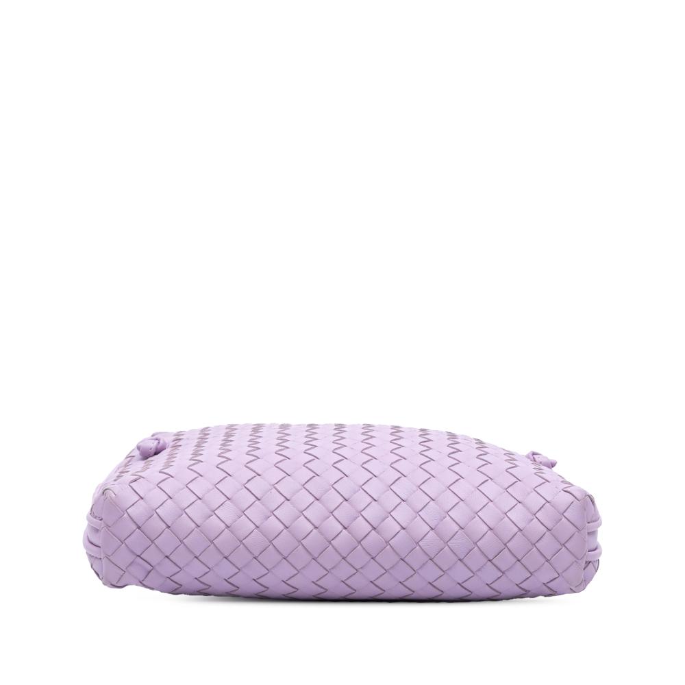 Bottega Veneta B Bottega Veneta Purple Light Purple Nappa Leather Leather Nappa Intrecciato Nodini Crossbody Italy