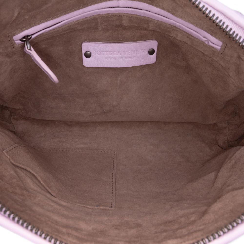 Bottega Veneta B Bottega Veneta Purple Light Purple Nappa Leather Leather Nappa Intrecciato Nodini Crossbody Italy