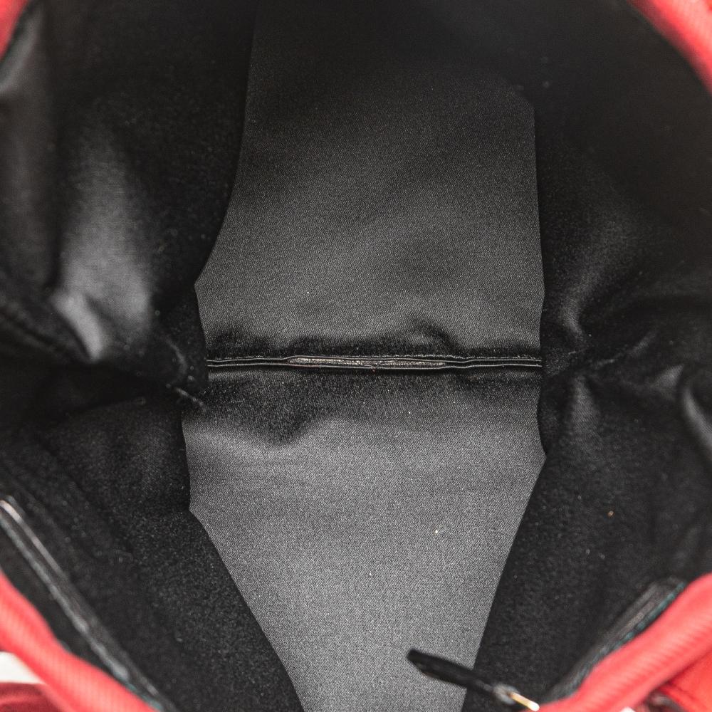 Saint Laurent B Saint Laurent Red Canvas Fabric Kahala Tote Italy