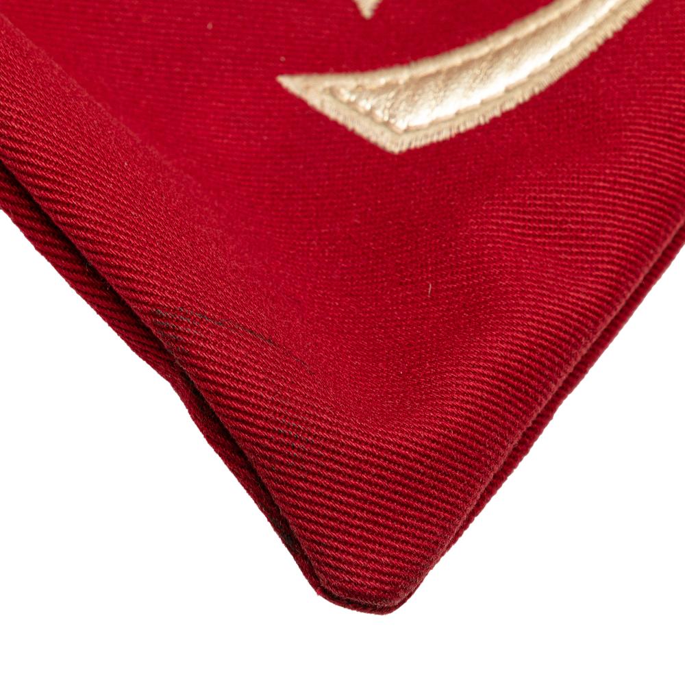 Saint Laurent B Saint Laurent Red Canvas Fabric Kahala Tote Italy