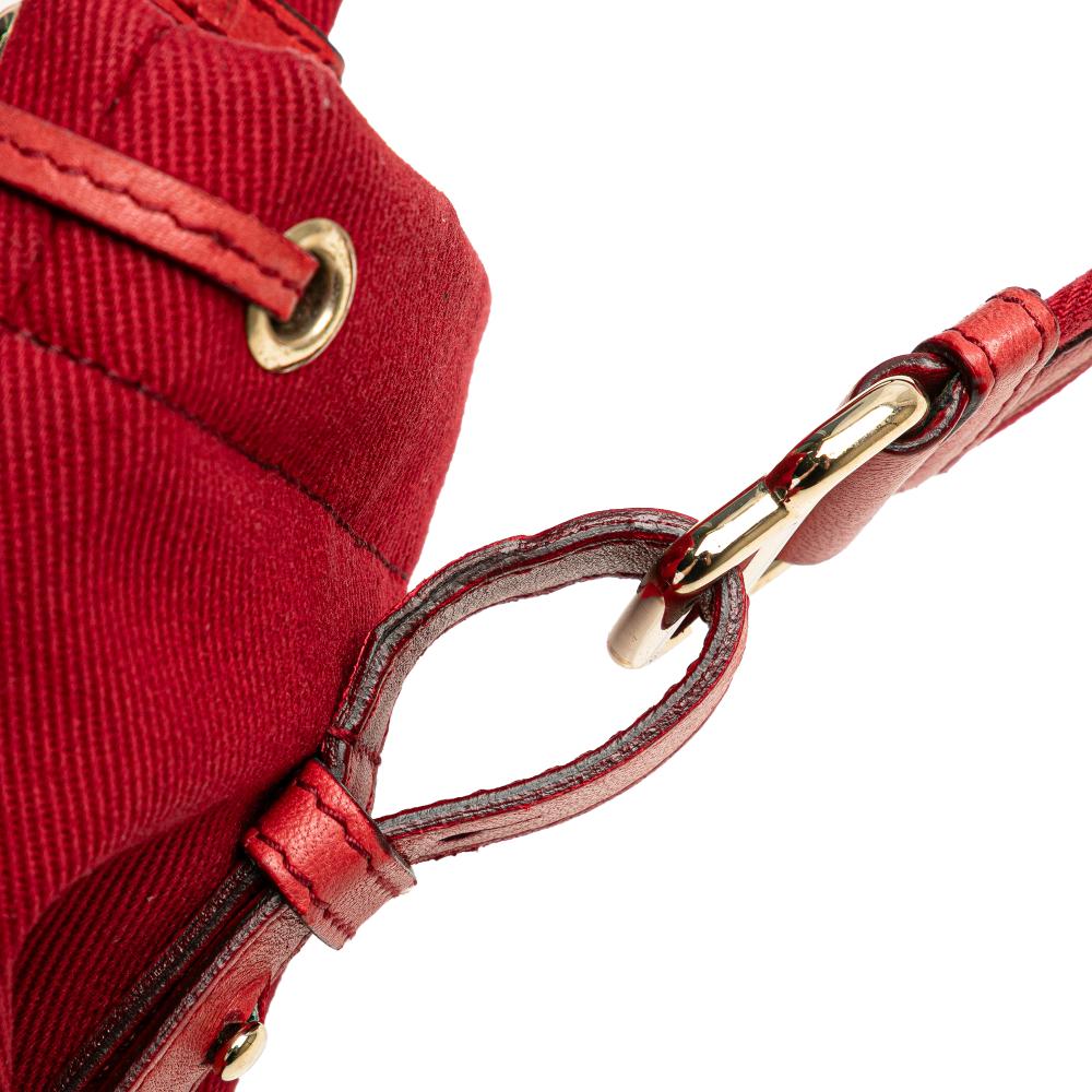 Saint Laurent B Saint Laurent Red Canvas Fabric Kahala Tote Italy