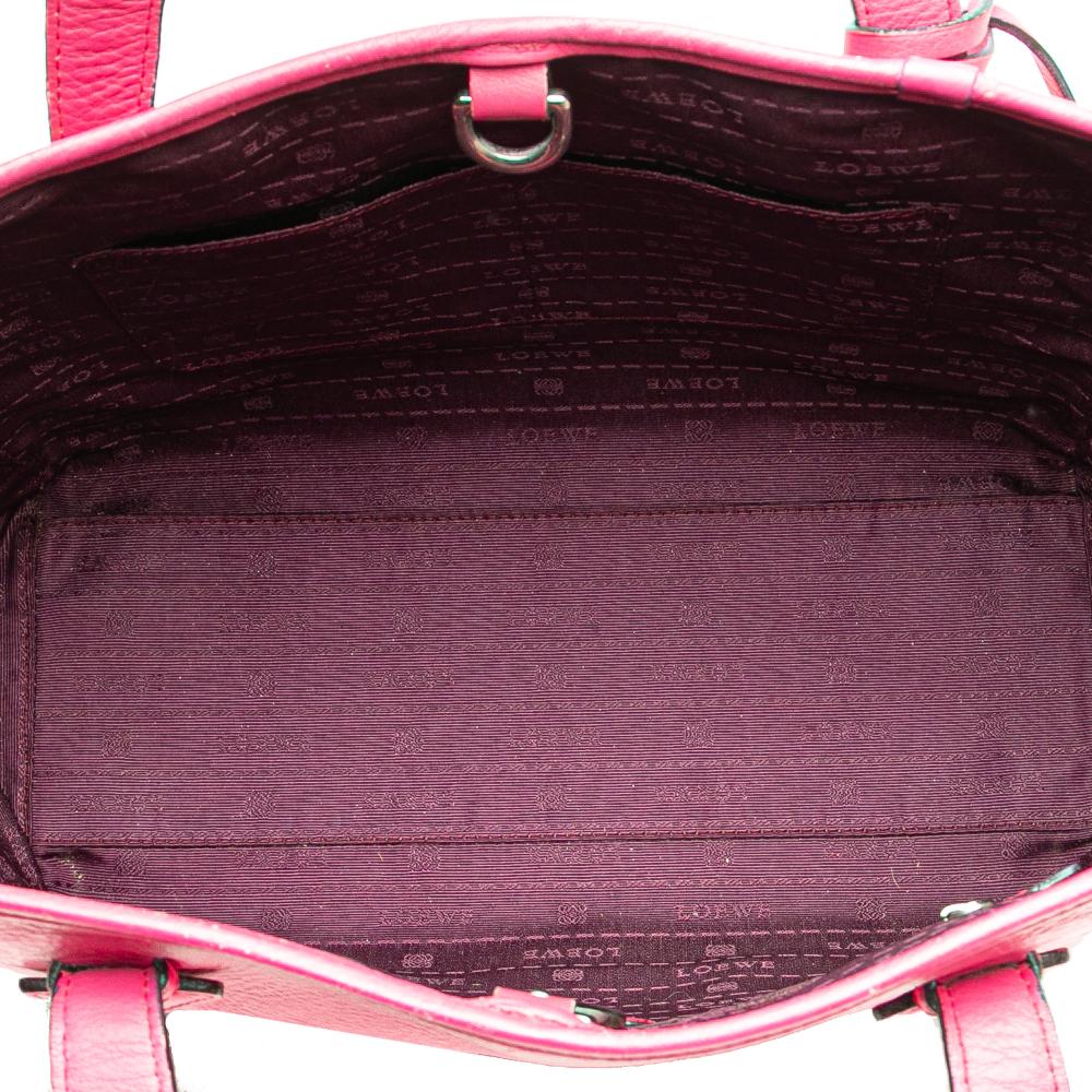 Loewe B LOEWE Pink Hot Pink Calf Leather Heritage Tote Spain