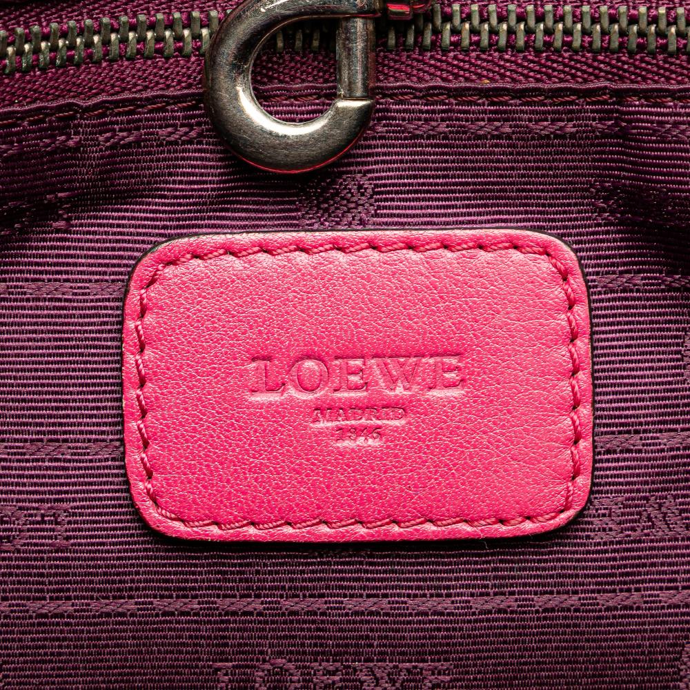 Loewe B LOEWE Pink Hot Pink Calf Leather Heritage Tote Spain