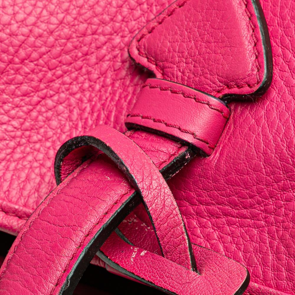Loewe B LOEWE Pink Hot Pink Calf Leather Heritage Tote Spain