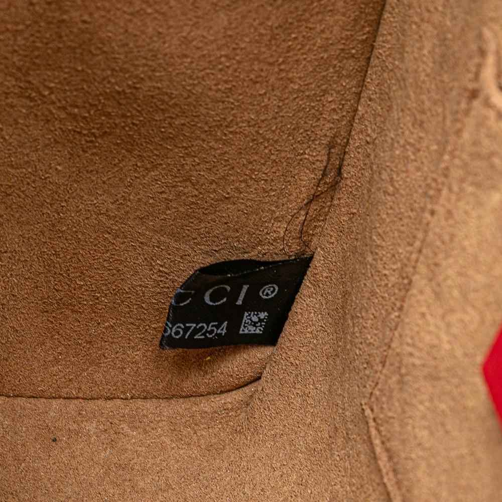 Gucci B Gucci Brown Beige Coated Canvas Fabric Small GG Supreme Padlock Crossbody Italy