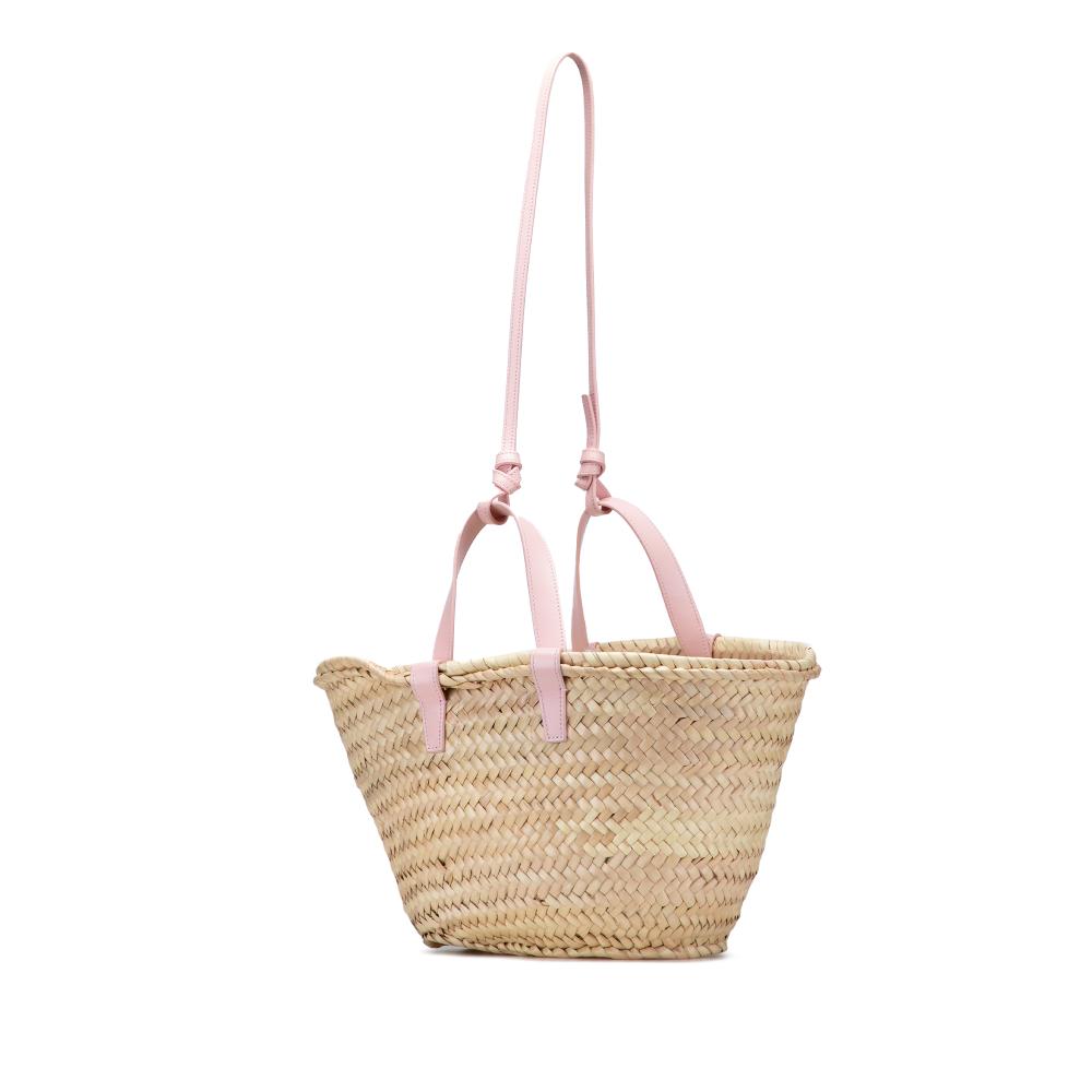 Celine AB Celine Brown Beige Raffia Natural Material Teen Cuir Triomphe Classic Panier Tote Morocco