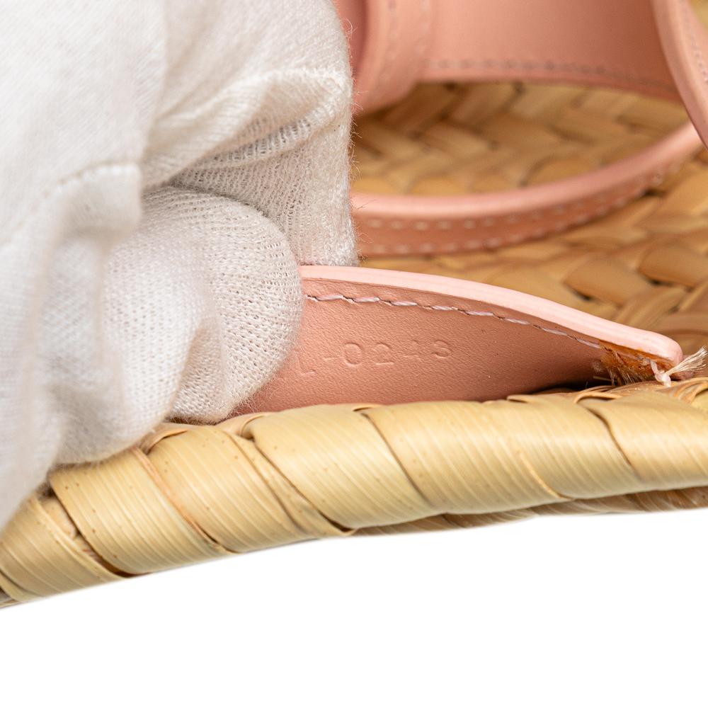 Celine AB Celine Brown Beige Raffia Natural Material Teen Cuir Triomphe Classic Panier Tote Morocco