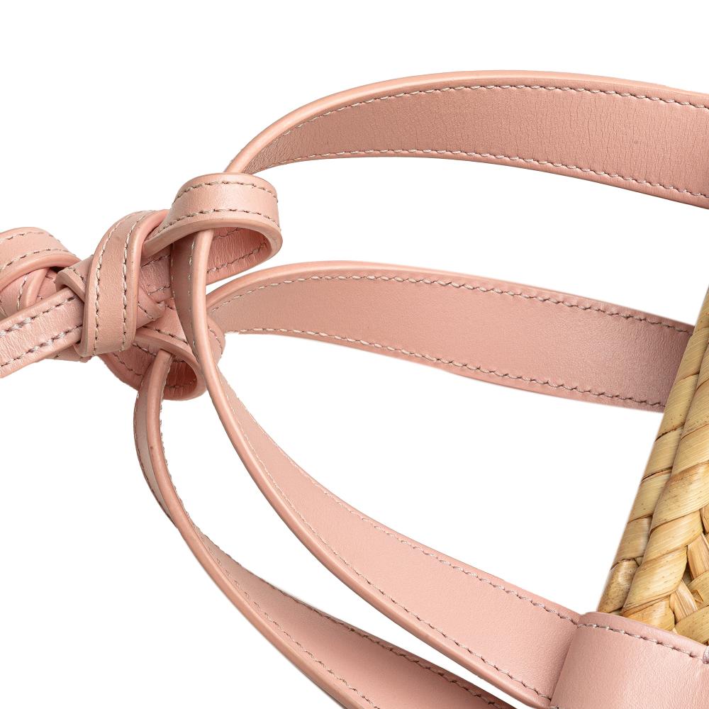 Celine AB Celine Brown Beige Raffia Natural Material Teen Cuir Triomphe Classic Panier Tote Morocco