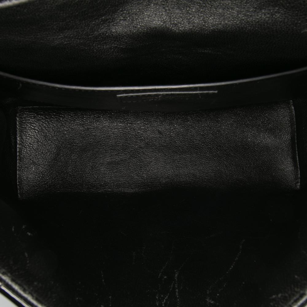 Saint Laurent B Saint Laurent Black Patent Leather Leather Large Patent Vicky Crossbody Italy