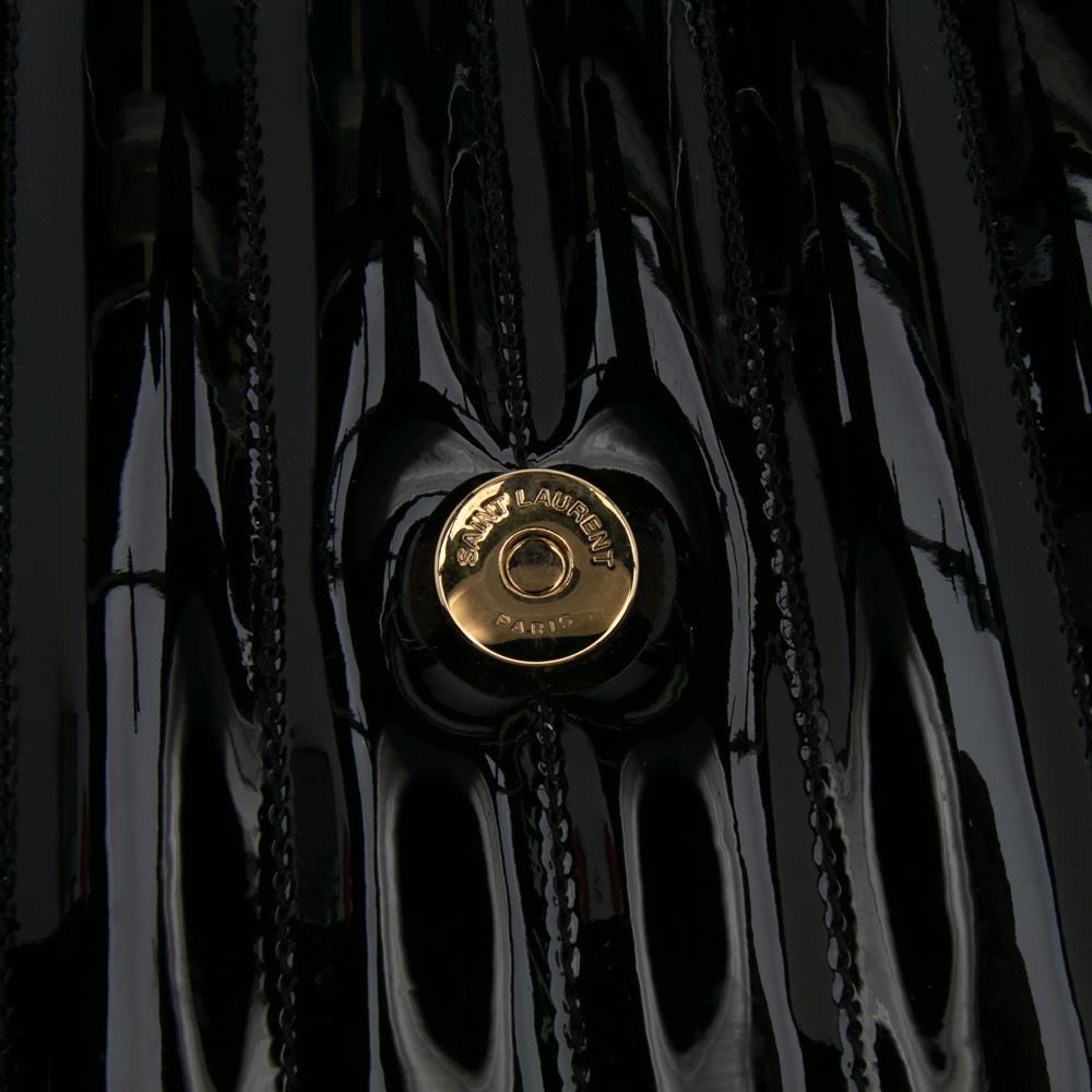 Saint Laurent B Saint Laurent Black Patent Leather Leather Large Patent Vicky Crossbody Italy