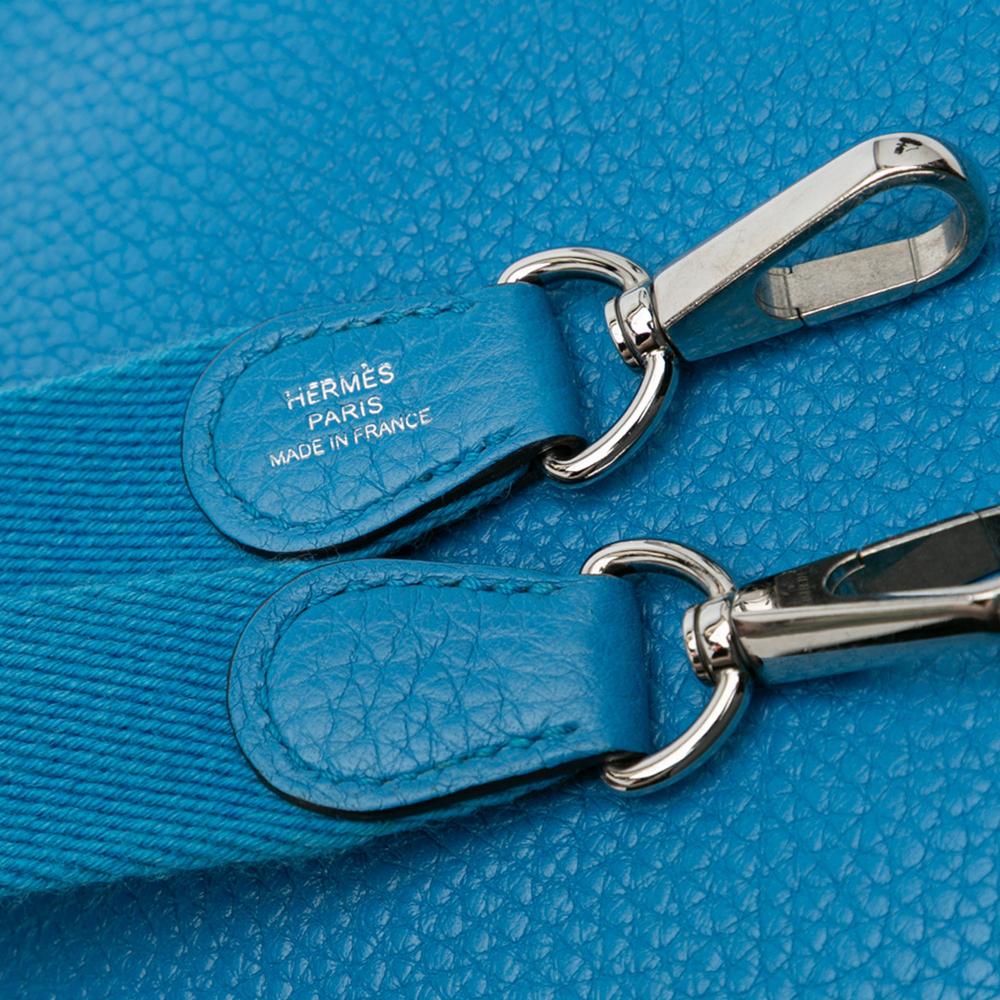 Hermès AB Hermès Blue Calf Leather Clemence Evelyne TPM 16 France