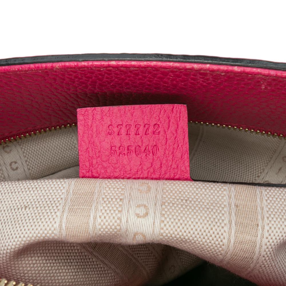 Gucci B Gucci Pink Calf Leather skin Swing Top Handle Satchel Italy