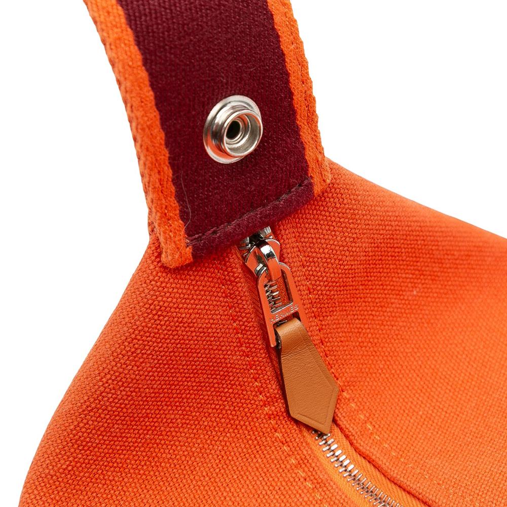 Hermès AB Hermès Orange with Red Dark Red Canvas Fabric Large Toile Bride A Brac Case France