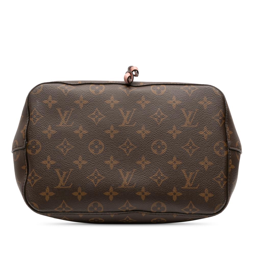 Louis Vuitton B Louis Vuitton Brown with Pink Light Pink Monogram Canvas Fabric Monogram Neonoe MM France