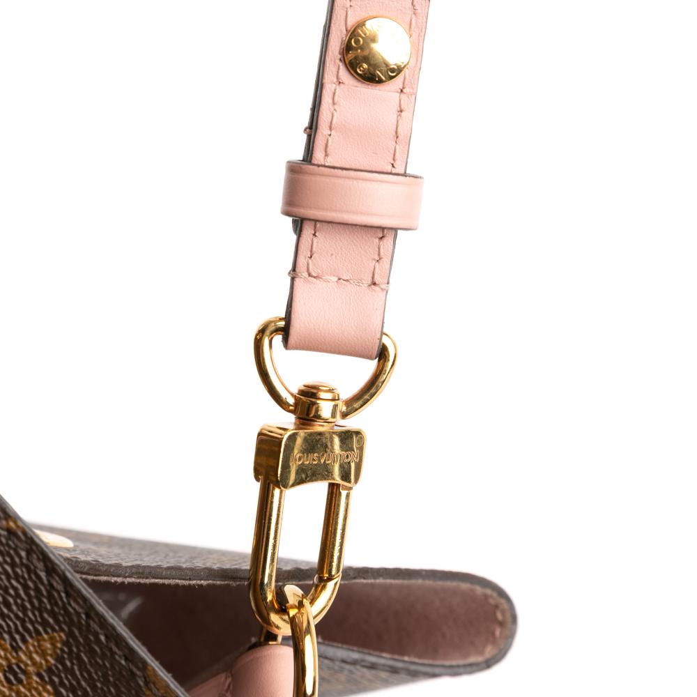 Louis Vuitton B Louis Vuitton Brown with Pink Light Pink Monogram Canvas Fabric Monogram Neonoe MM France