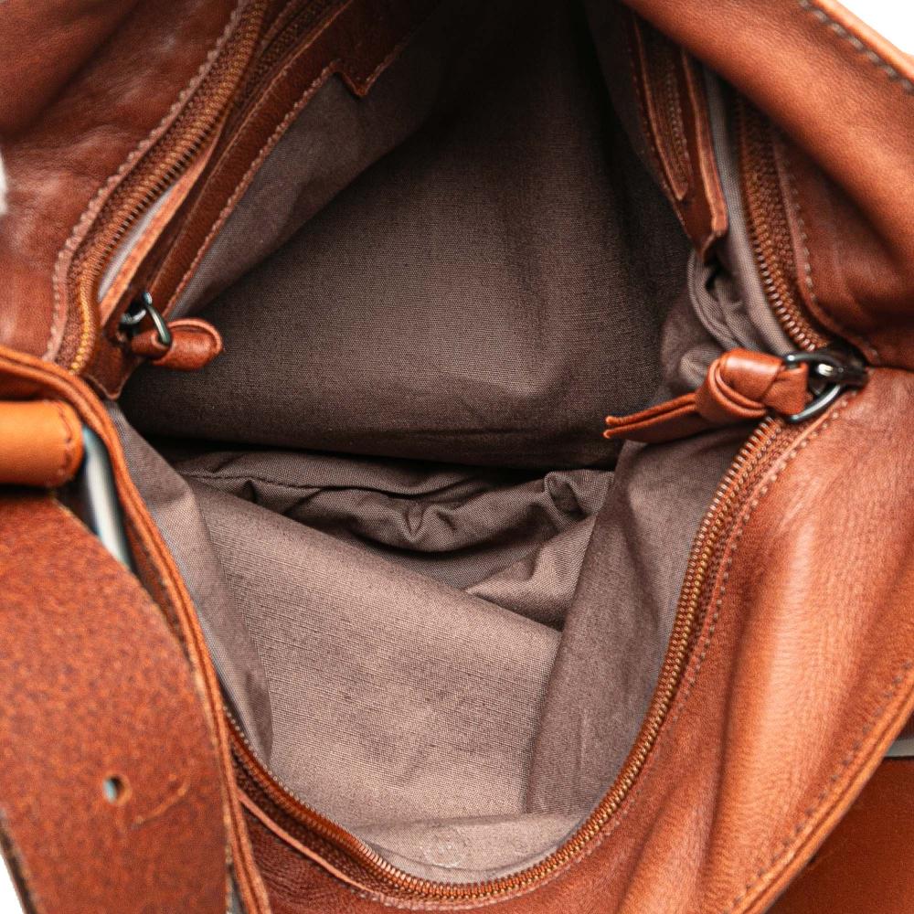 Bottega Veneta B Bottega Veneta Brown Nappa Leather Leather Intrecciato Trimmed Nappa Crossbody Italy