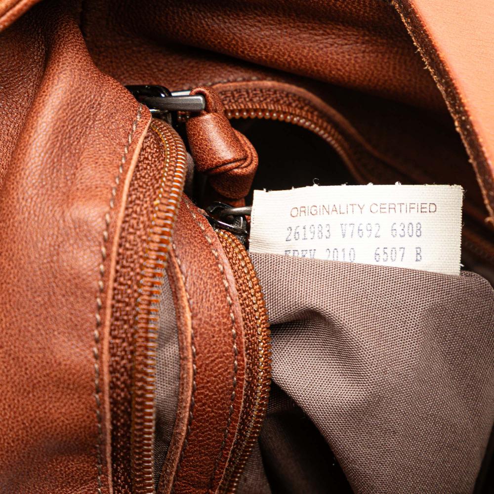 Bottega Veneta B Bottega Veneta Brown Nappa Leather Leather Intrecciato Trimmed Nappa Crossbody Italy