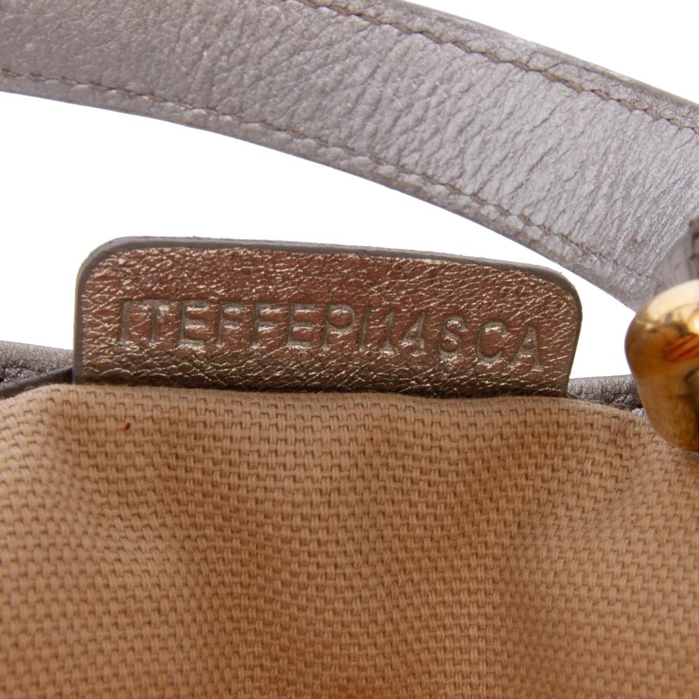Burberry B Burberry Silver Coated Canvas Fabric Haymarket Check Ravensdon Handbag Italy
