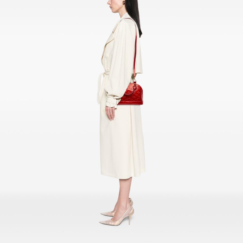 Louis Vuitton B Louis Vuitton Red Vernis Leather Leather Monogram Vernis Alma BB France