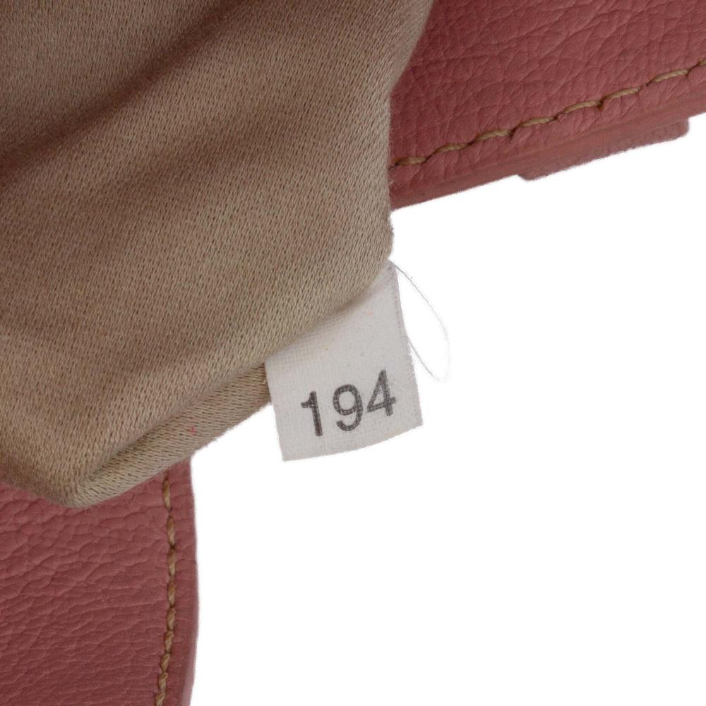 Miu Miu B Miu Miu Pink Goatskin Leather Madras Satchel Turkey