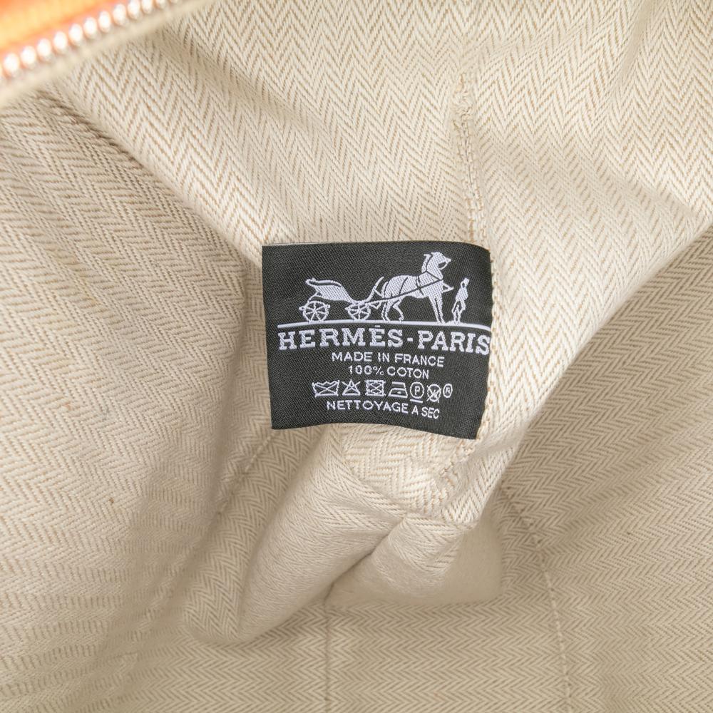 Hermès B Hermès Orange with Red Dark Red Canvas Fabric Large Toile Bride A Brac Case France