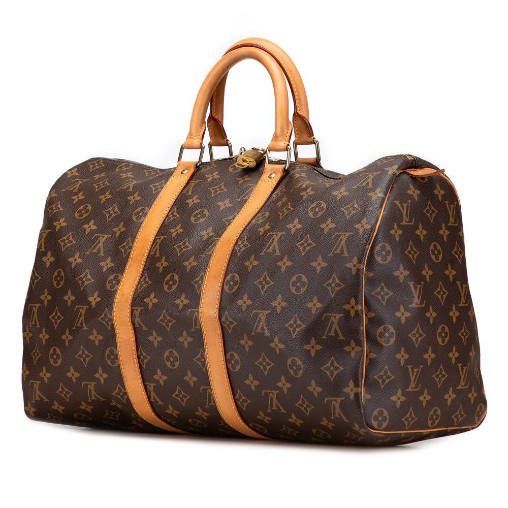 Louis Vuitton B Louis Vuitton Brown Monogram Canvas Fabric Monogram Keepall 45 France