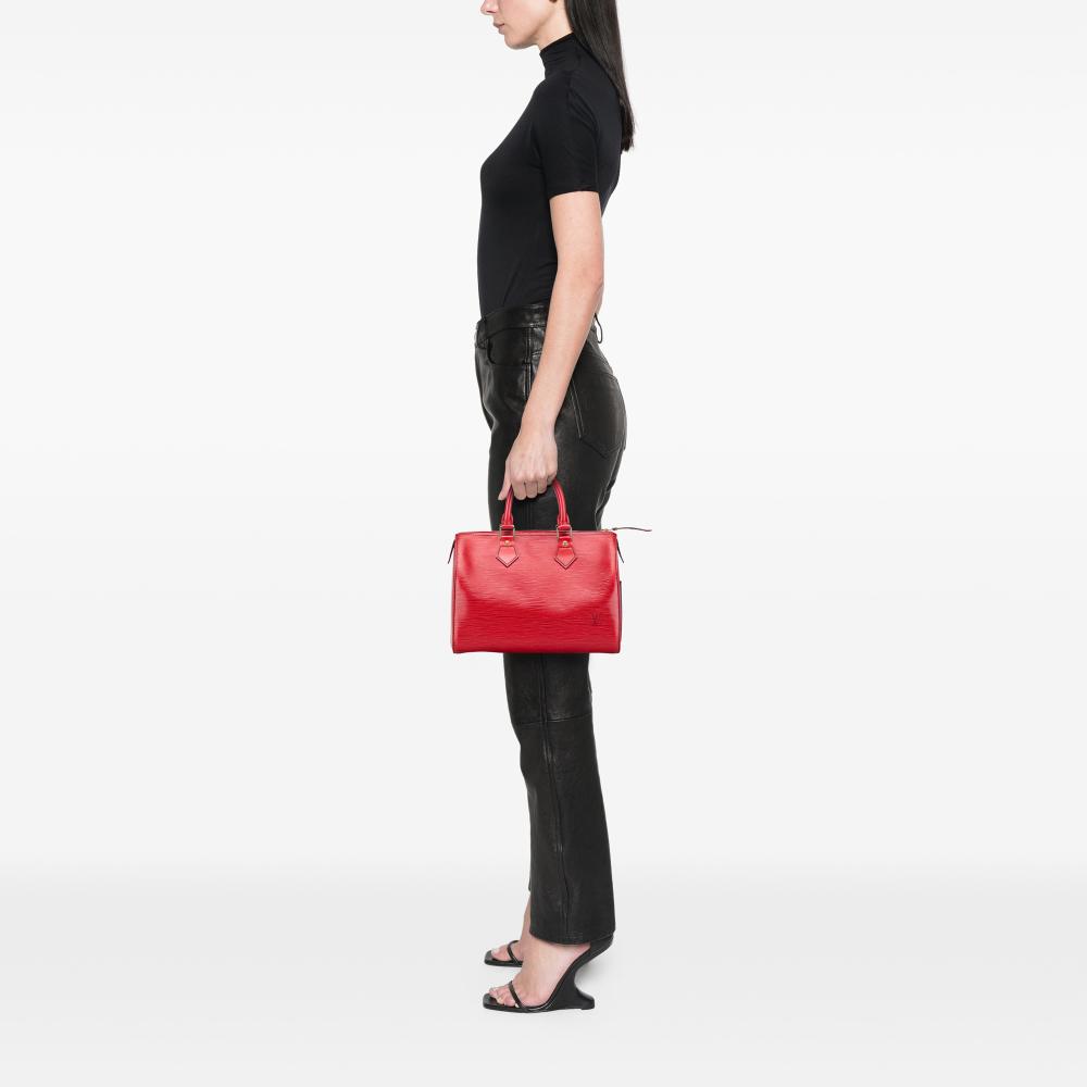 Louis Vuitton B Louis Vuitton Red Epi Leather Leather Epi Speedy 25 France