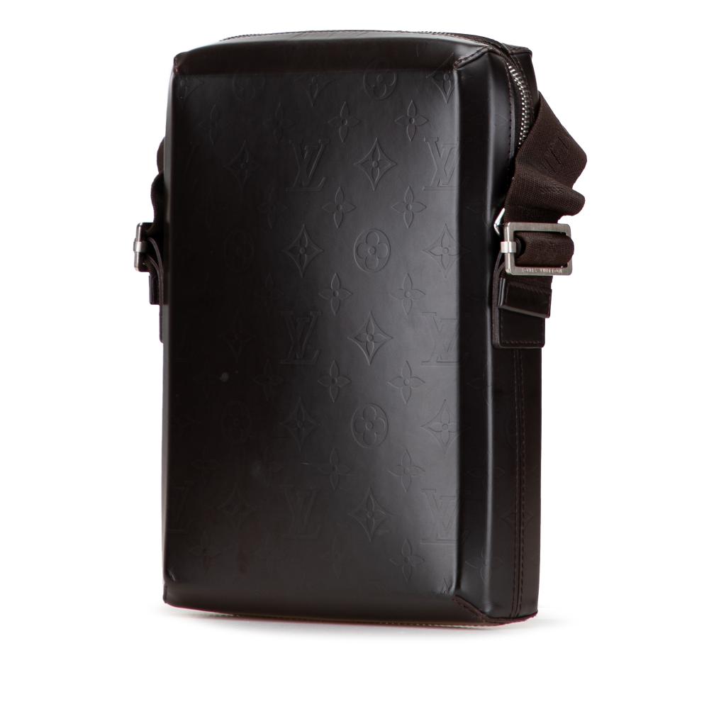 Louis Vuitton B Louis Vuitton Brown Dark Brown Calf Leather Monogram Glace Bobby France