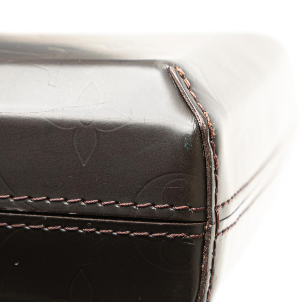 Louis Vuitton B Louis Vuitton Brown Dark Brown Calf Leather Monogram Glace Bobby France