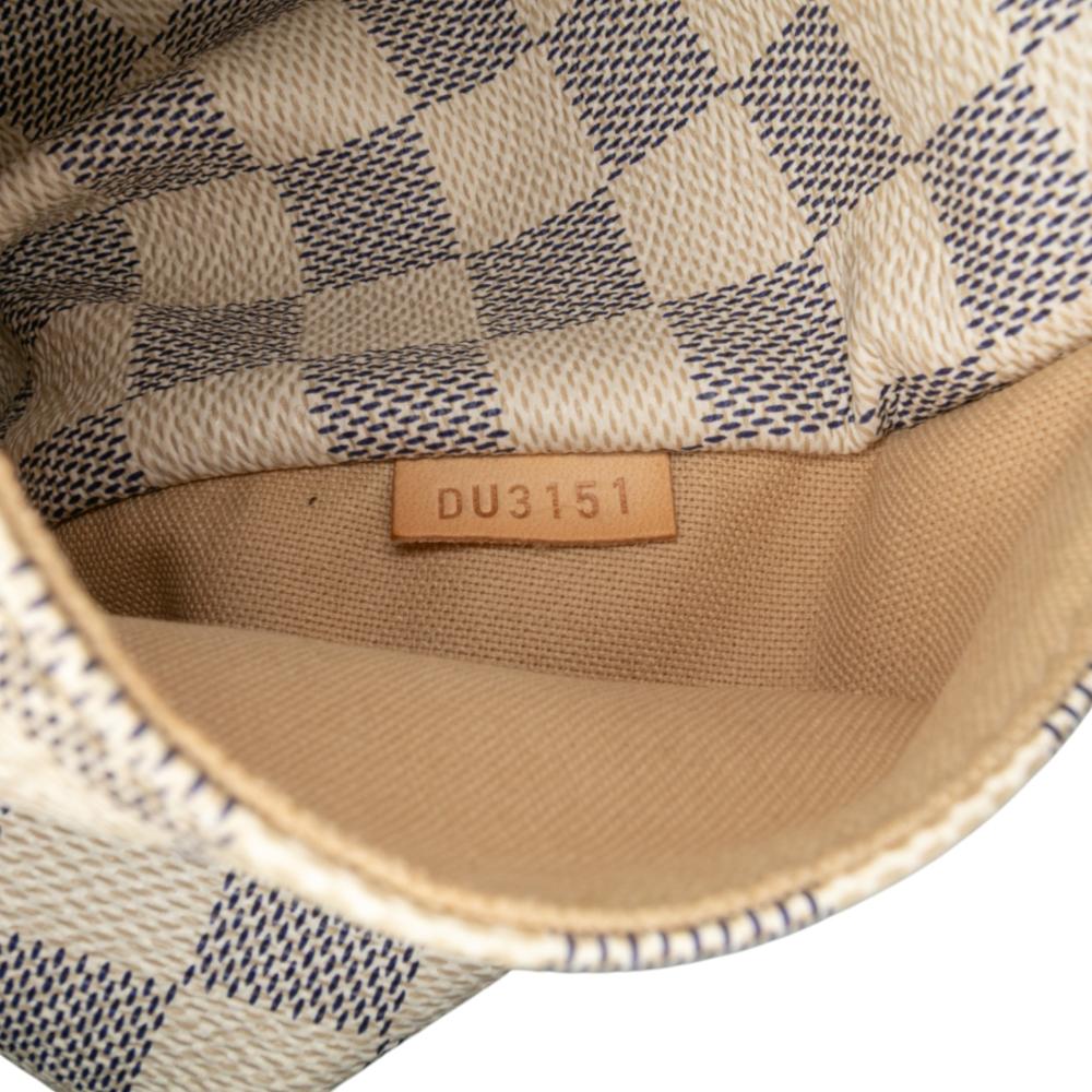 Louis Vuitton B Louis Vuitton White Damier Canvas Fabric Damier Azur Totally PM France