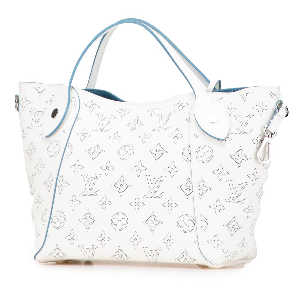 Louis Vuitton AB Louis Vuitton White Calf Leather Monogram Mahina Hina PM France