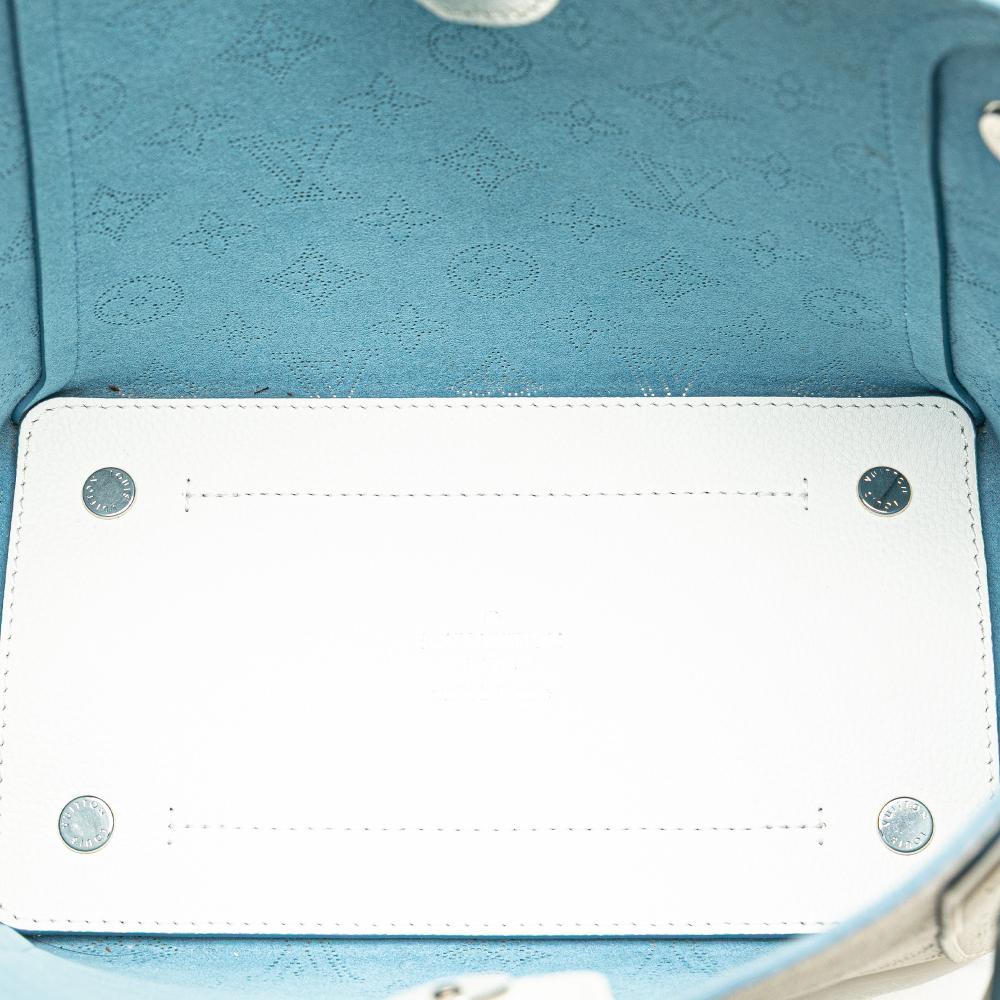 Louis Vuitton AB Louis Vuitton White Calf Leather Monogram Mahina Hina PM France