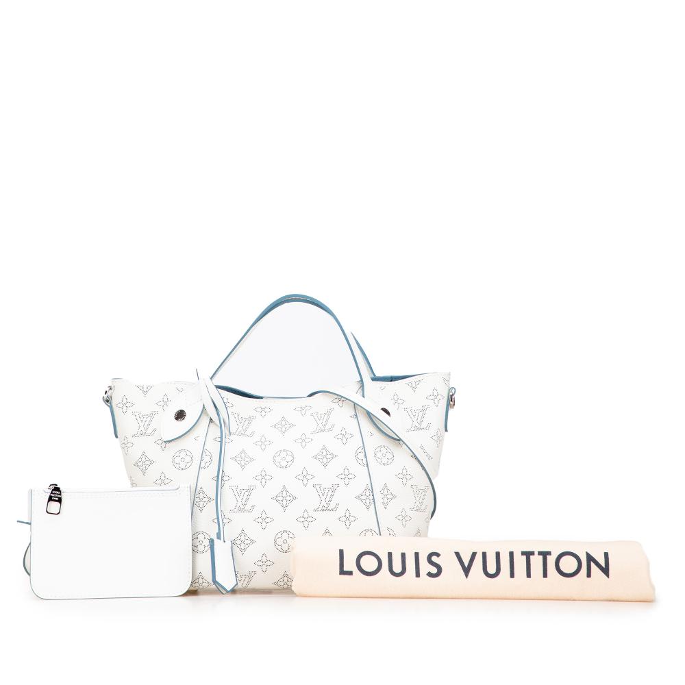 Louis Vuitton AB Louis Vuitton White Calf Leather Monogram Mahina Hina PM France