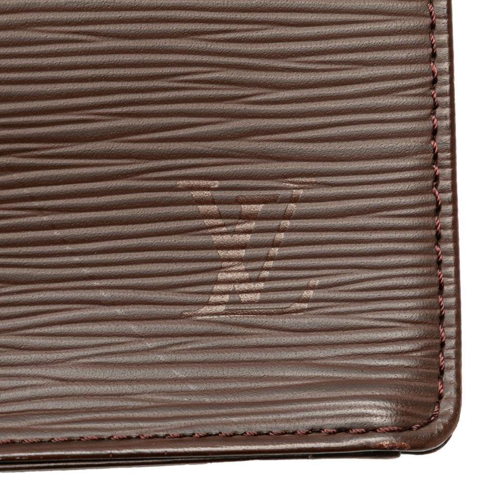 Louis Vuitton AB Louis Vuitton Brown Dark Brown Epi Leather Leather Epi Sac Plat PM France