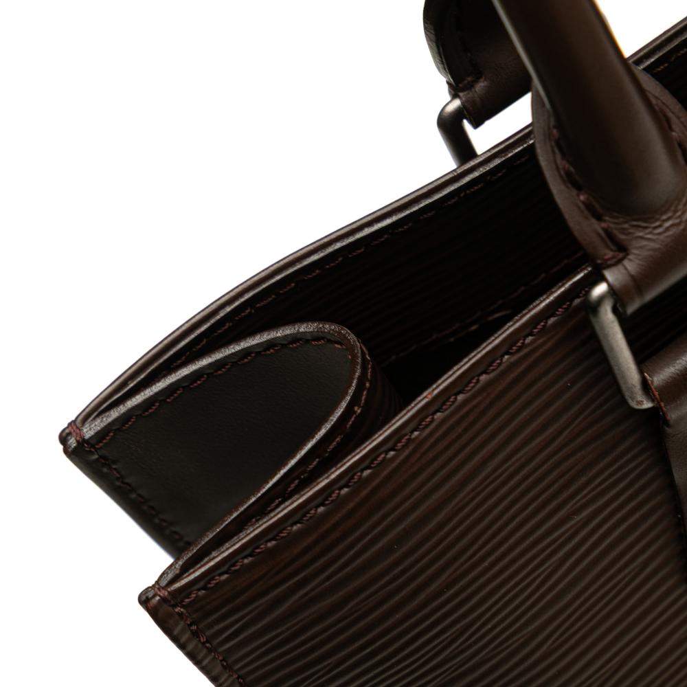 Louis Vuitton AB Louis Vuitton Brown Dark Brown Epi Leather Leather Epi Sac Plat PM France