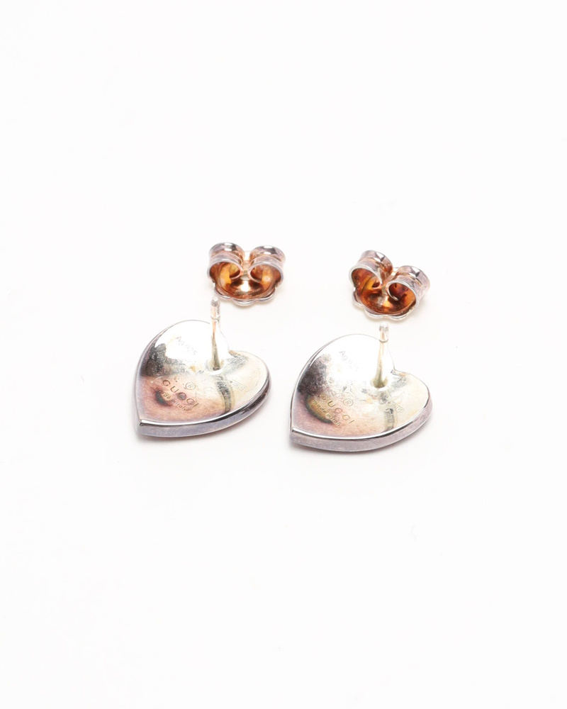 Gucci Interlocking G Hearts in Silver