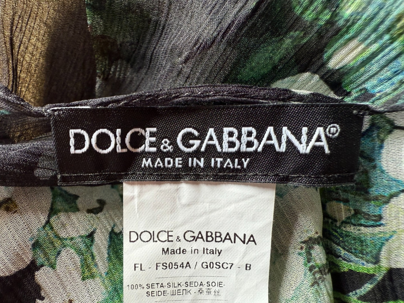Dolce&Gabbana Grand foulard floral en soie ou étole