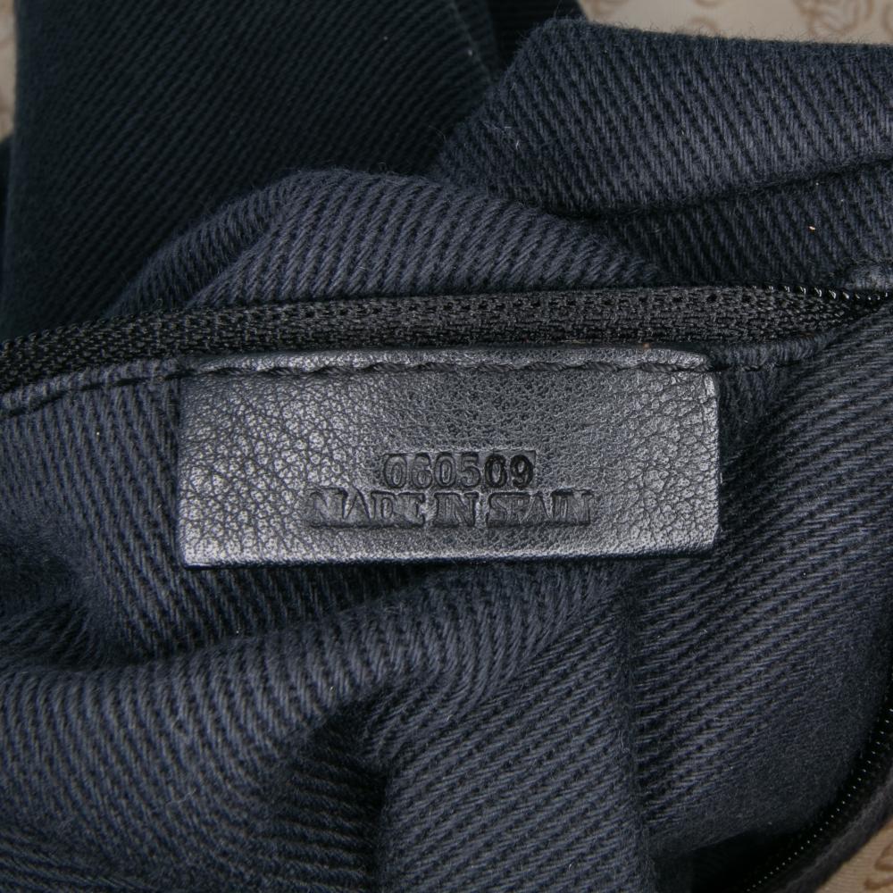 Loewe B LOEWE Brown Beige with Gold Canvas Fabric Anagram Embroidered Tote Spain