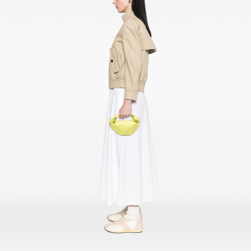 Bottega Veneta AB Bottega Veneta Green Light Green Calf Leather Mini skin Double Knot Italy