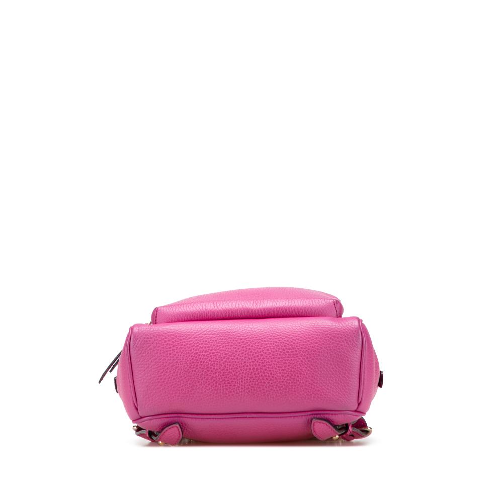 Gucci B Gucci Pink Hot Pink Calf Leather Soho Backpack Italy