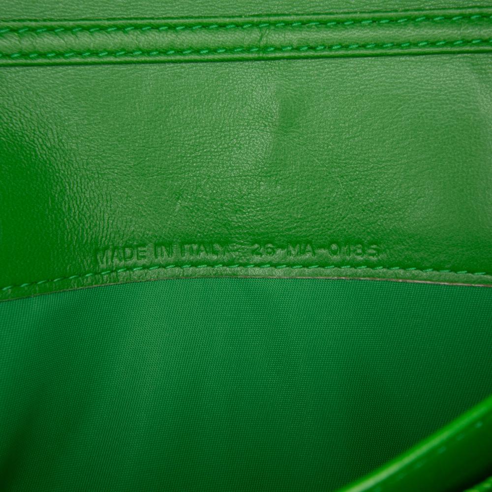 Christian Dior AB Dior Green Lime Calf Leather Grained skin Diorama Croisiere Wallet on Chain Italy