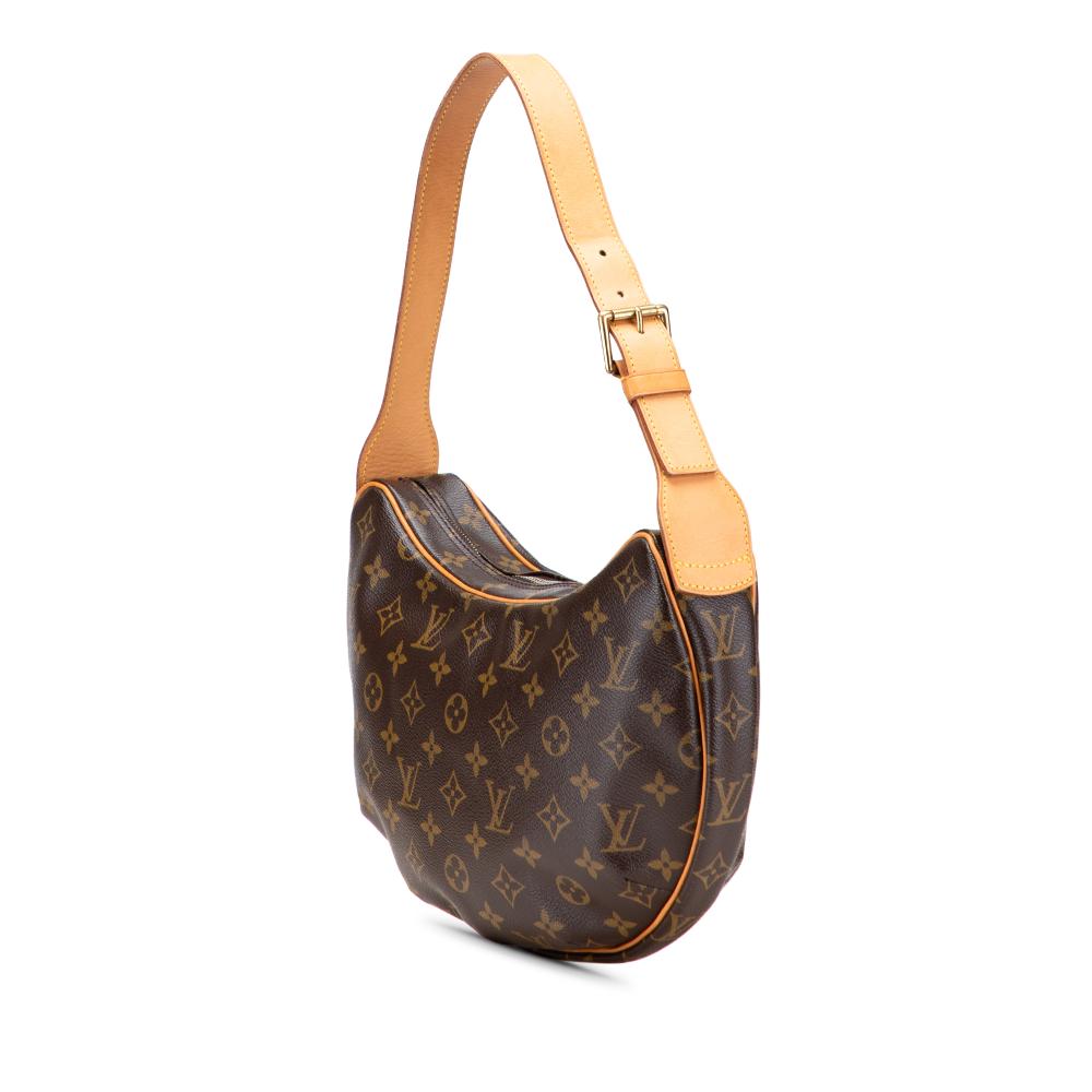 Louis Vuitton B Louis Vuitton Brown Monogram Canvas Canvas Monogram Croissant MM France