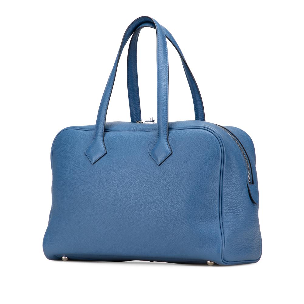 Hermès AB Hermès Blue Calf Leather Clemence Victoria II 35 France