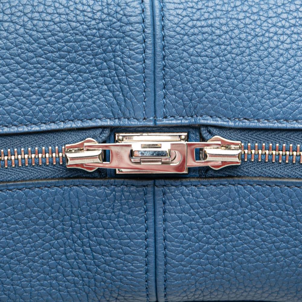 Hermès AB Hermès Blue Calf Leather Clemence Victoria II 35 France